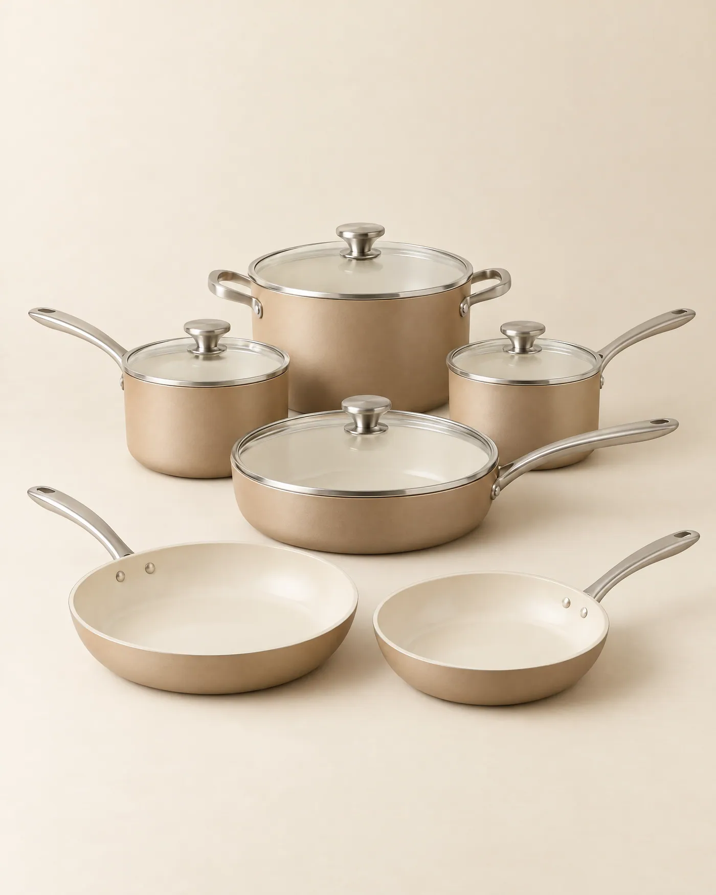 Cascade 10-Piece Ceramic Cookware Set