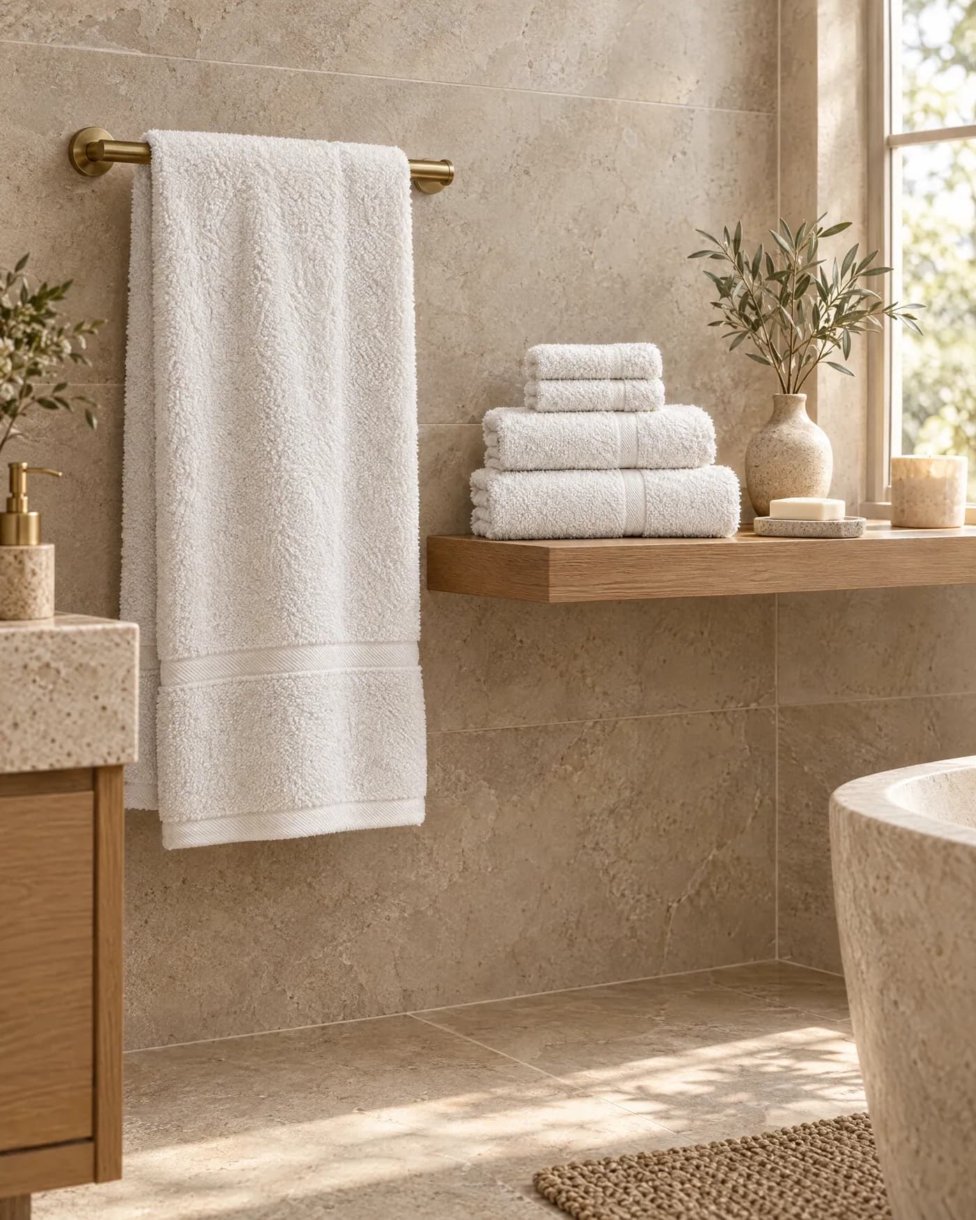Harbor Turkish Cotton Towel Set at home