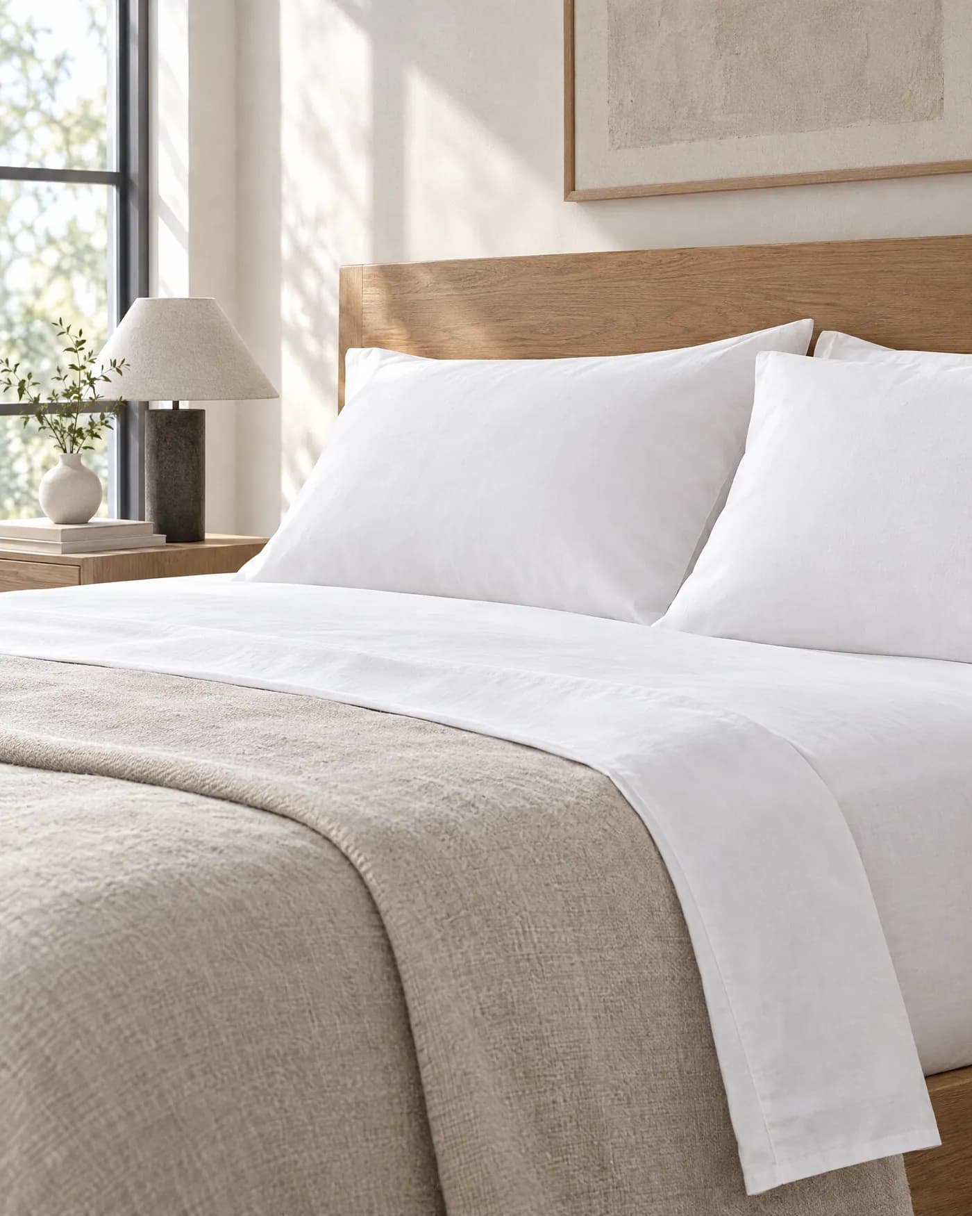 Meadow 480-Thread-Count Percale Sheet Set at home